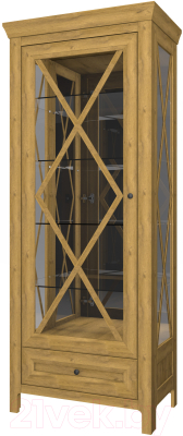 Шкаф с витриной WellMaker Норманн ШВ1-80 ПП (натура)