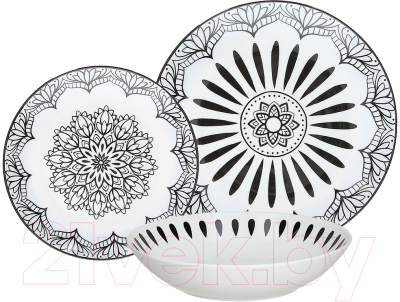 

Набор тарелок Tognana, Metropolis/Mandala Black / ME070185582