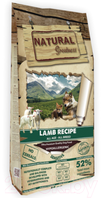 

Корм для собак Natural Greatness, Lamb Recipe Sensitive