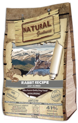 

Корм для собак Natural Greatness, Rabbit Recipe Light & Fit