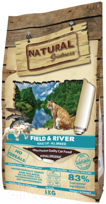 Сухой корм для кошек Natural Greatness Field & River Recipe (6кг)