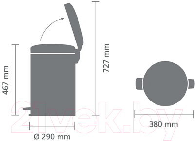 Мусорное ведро Brabantia Pedal Bin Newicon / 115943 (20л)