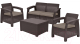 Комплект садовой мебели Keter Corfu Box Set / 223172 (коричневый) - 