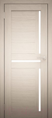 Дверь межкомнатная Юни Амати 18 60x200 (дуб беленый/стекло белое)