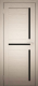 Дверь межкомнатная Юни Амати 18 60x200 (дуб беленый/стекло черное) - 