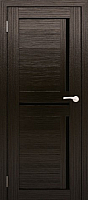 Дверь межкомнатная Юни Амати 18 70x200 (дуб венге/стекло черное) - 