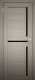 Дверь межкомнатная Юни Амати 18 70x200 (дуб дымчатый/стекло черное) - 