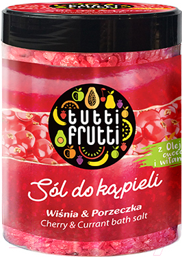 Соль для ванны Farmona Tutti Frutti Вишня и Смородина ароматическая (600г)