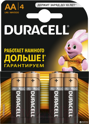 Комплект батареек Duracell LR6/MN1500/AA 4BP (4шт)