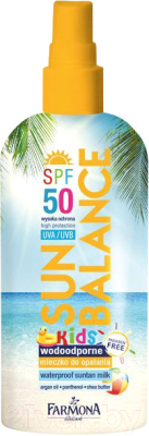 Молочко солнцезащитное Farmona Sun Balance водостойкое для детей 1+ SPF50 (150мл)