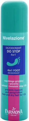 Дезодорант для ног Farmona Nivelazione 4 в 1 анти-пот с антибактериальным эффектом (180мл)