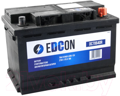 Автомобильный аккумулятор Edcon DC70640R (70 А/ч)