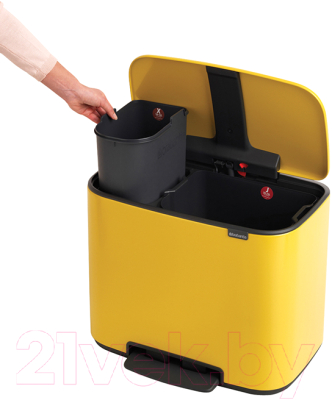 Система сортировки мусора Brabantia Bo Pedal Bin / 121180 (11+23л)