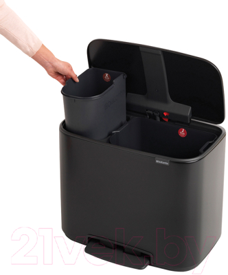 Система сортировки мусора Brabantia Bo Pedal Bin / 121227 (11+23л)