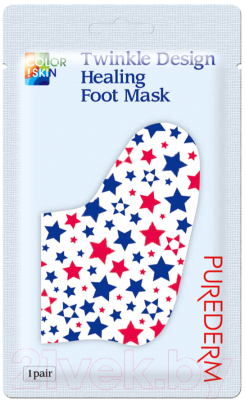 Маска для ног Purederm Twinkle Design Healing Foot Mask звездочки (26г)