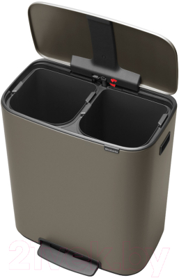 Система сортировки мусора Brabantia Bo Pedal Bin / 211546 (2x30л)
