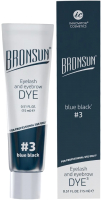 Краска для бровей Bronsun Для бровей и ресниц №3 иссиня-черный (15мл) - 
