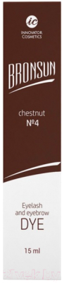 Краска для бровей Bronsun Для бровей и ресниц №4 каштан (15мл)