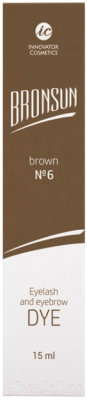 Краска для бровей Bronsun Для бровей и ресниц №6 коричневый (15мл)