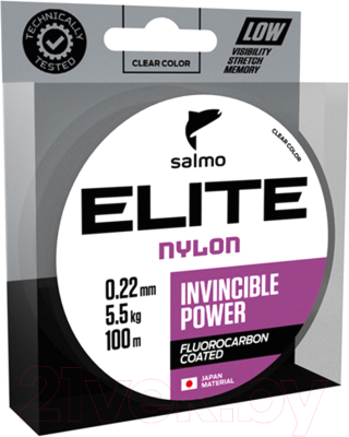 

Леска монофильная Salmo, Прозрачный, Elite Fluoro Coated Nylon 100/017 / 4118-017