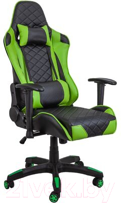Кресло геймерское Седия Racer Eco (черный/зеленый)