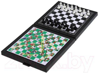 Набор настольных игр Играем вместе Шахматы магнитные / 1704K634-R (3в1)