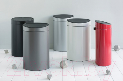 Мусорное ведро Brabantia Touch Bin / 114984 (40л, белый)