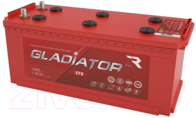 Автомобильный аккумулятор Gladiator EFB Евро 3 (195 А/ч)
