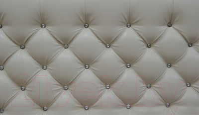 Двуспальная кровать Sofos Беатриче тип A с ПМ 160x200 (Teos Milk/стразы)