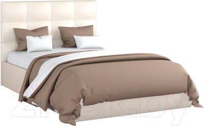 Полуторная кровать Sofos Вена тип A с ПМ 140x200 (Marvel Pearl Shell)