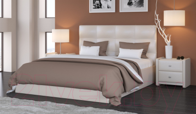 Двуспальная кровать Sofos Вена тип A с ПМ 160x200 (Marvel Pearl Shell)