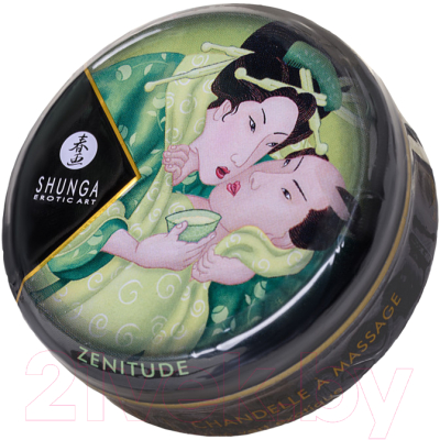 Свеча массажная эротическая Shunga Zenitude зеленый чай / 274611 (30мл)