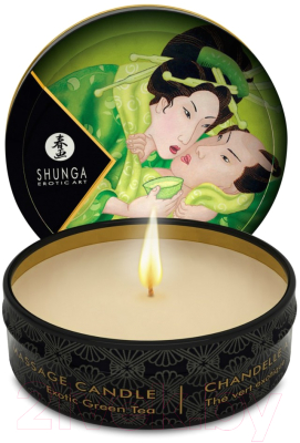 Свеча массажная эротическая Shunga Zenitude зеленый чай / 274611 (30мл)
