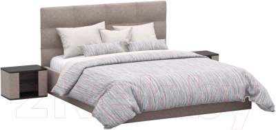 Двуспальная кровать Sofos Вена тип A с ПМ 180x200 (Verso Pebble)