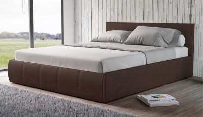 Полуторная кровать Sofos Верона тип A с ПМ 140x200 (Teos Dark Brown)