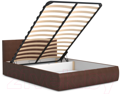 Полуторная кровать Sofos Верона тип A с ПМ 140x200 (Teos Dark Brown)
