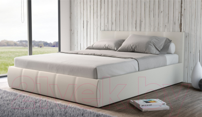 Полуторная кровать Sofos Верона тип A с ПМ 140x200 (Teos Milk)