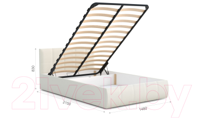 Полуторная кровать Sofos Верона тип A с ПМ 140x200 (Teos White)