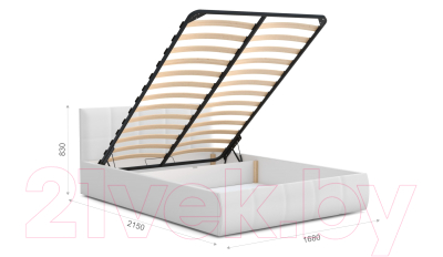 Двуспальная кровать Sofos Верона тип A с ПМ 160x200 (Teos White)