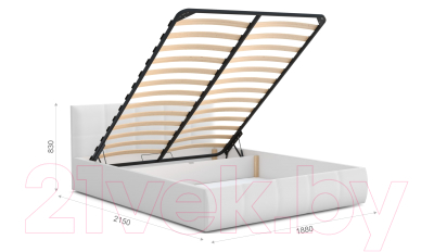 Двуспальная кровать Sofos Верона тип A с ПМ 180x200 (Teos White)