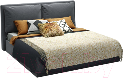 Двуспальная кровать Sofos Эмилия тип A с ПМ 180x200 (Atlanta Grafit)