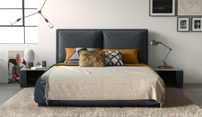 Двуспальная кровать Sofos Эмилия тип A с ПМ 180x200 (Atlanta Grafit)