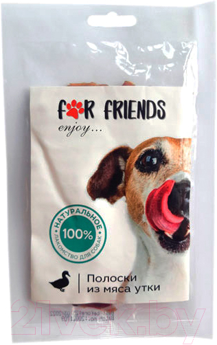 Лакомство для собак For Friends Полоски из мяса утки / TUZ652 (50г)