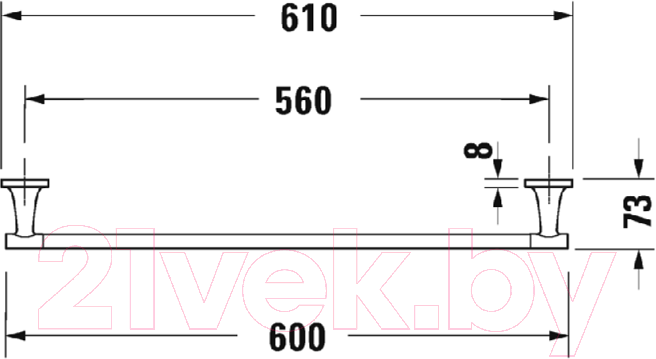 Держатель для полотенца Duravit Starck T 0099421000