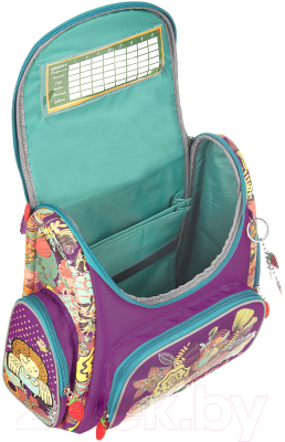 Школьный рюкзак Grizzly RAr-080-4 (фиолетовый/мятный)