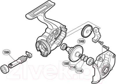 Шестерня для катушки рыболовной Shimano Drive Gear RD15985