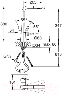 Смеситель GROHE Zedra 32553002