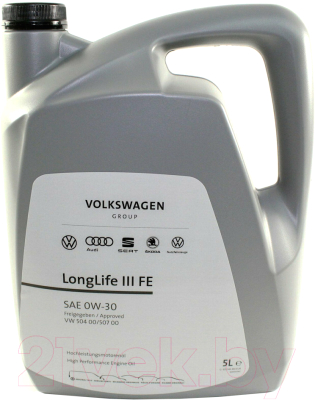Моторное масло VAG Longlife III 504/507 0W30 / GR52195M4 (5л)