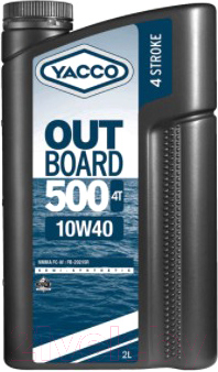 Моторное масло Yacco Outboard 500 4T 10W40 (2л)