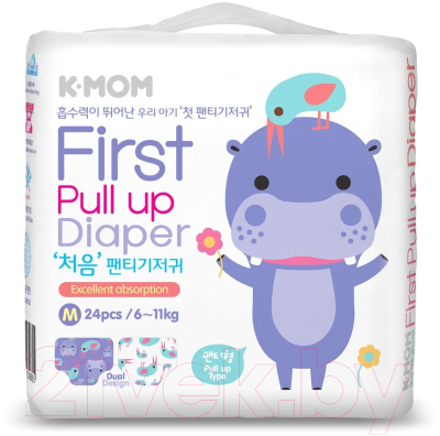 Подгузники-трусики детские K-mom First Pull Up M (24шт)